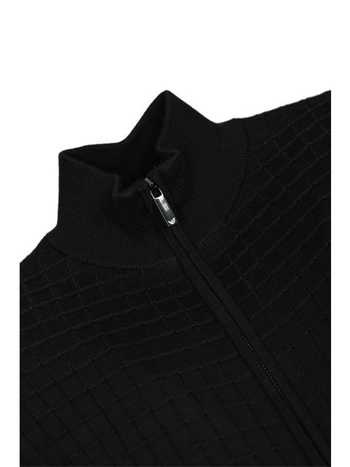 Cardigan in misto lana e lyocell con zip GIORGIO ARMANI | EM003503 AF14113UB109